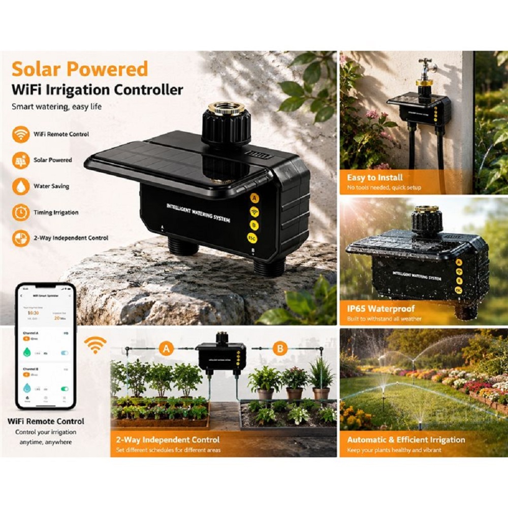 Solar Powered Outdoor Water Ti - Outdoor Power Outlet Wifi recension och pris