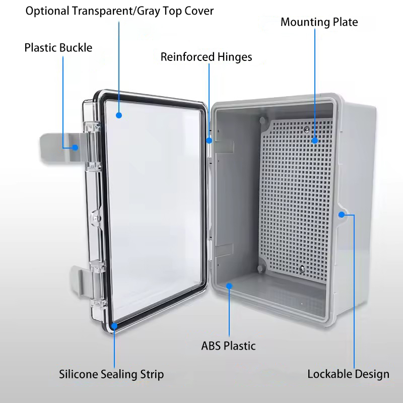 IP66 Waterproof Grey/Transpare - Outdoor Power Distribution Box recension och pris