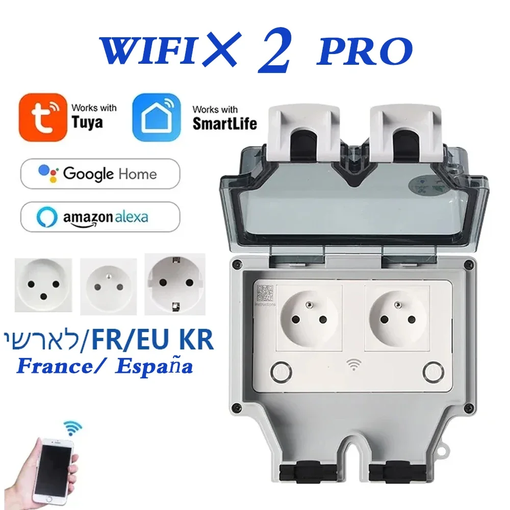 Tuya Waterproof Electrical Wal - Outdoor Power Outlet Wifi recension och pris